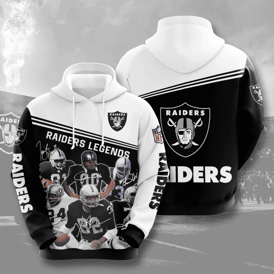 Oakland Raiders 3D All Over Print Hoodie, Zip Hoodie