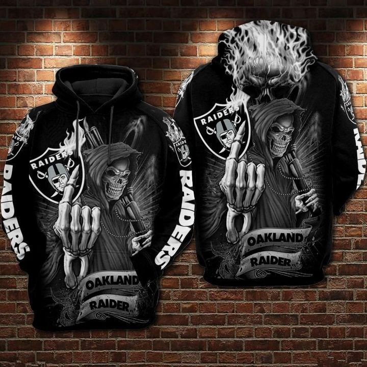 Oakland Raiders 3D All Over Print Hoodie, Zip Hoodie