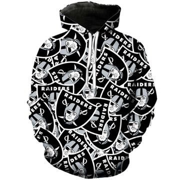 Oakland Raiders 3D All Over Print Hoodie, Zip Hoodie