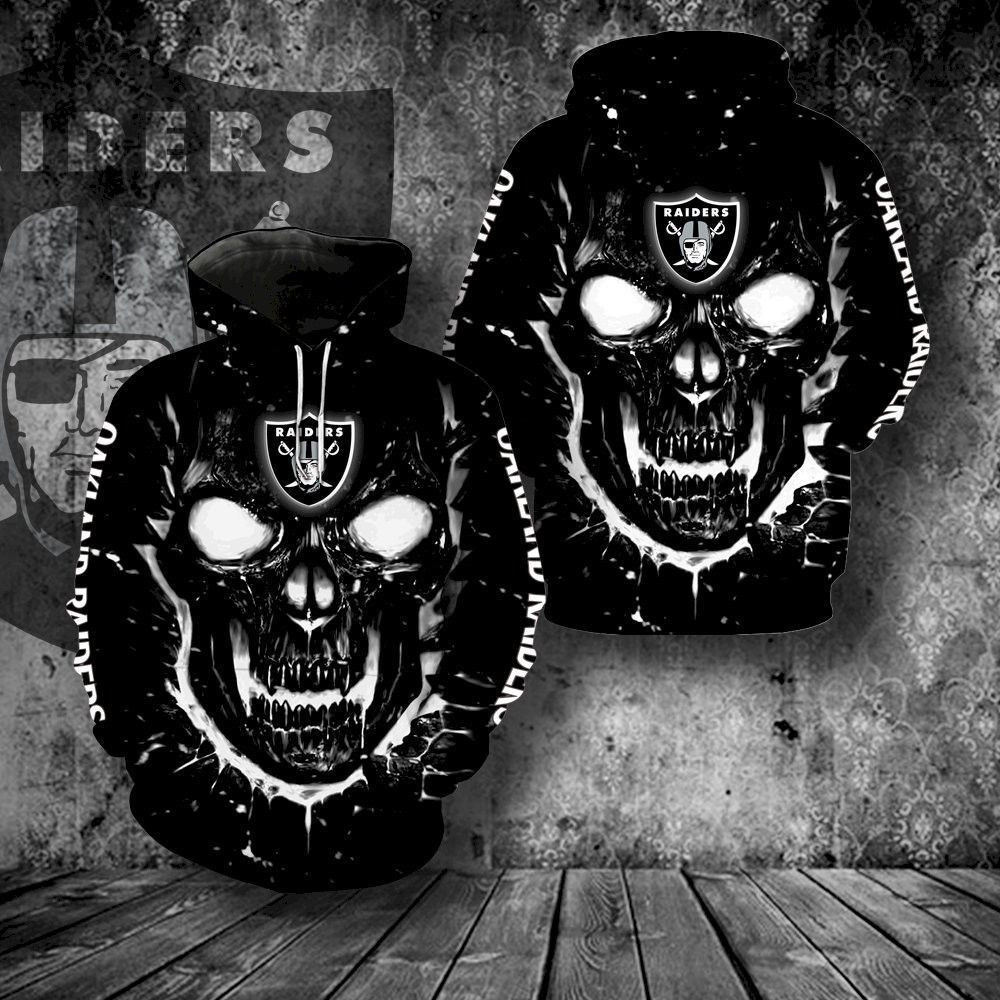 Oakland Raiders 3D All Over Print Hoodie, Zip Hoodie