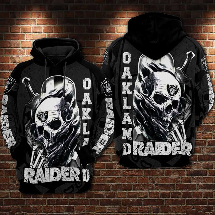 Oakland Raiders 3D All Over Print Hoodie, Zip Hoodie