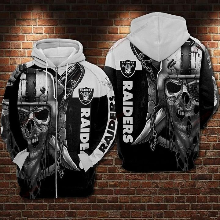 Oakland Raiders 3D All Over Print Hoodie, Zip Hoodie