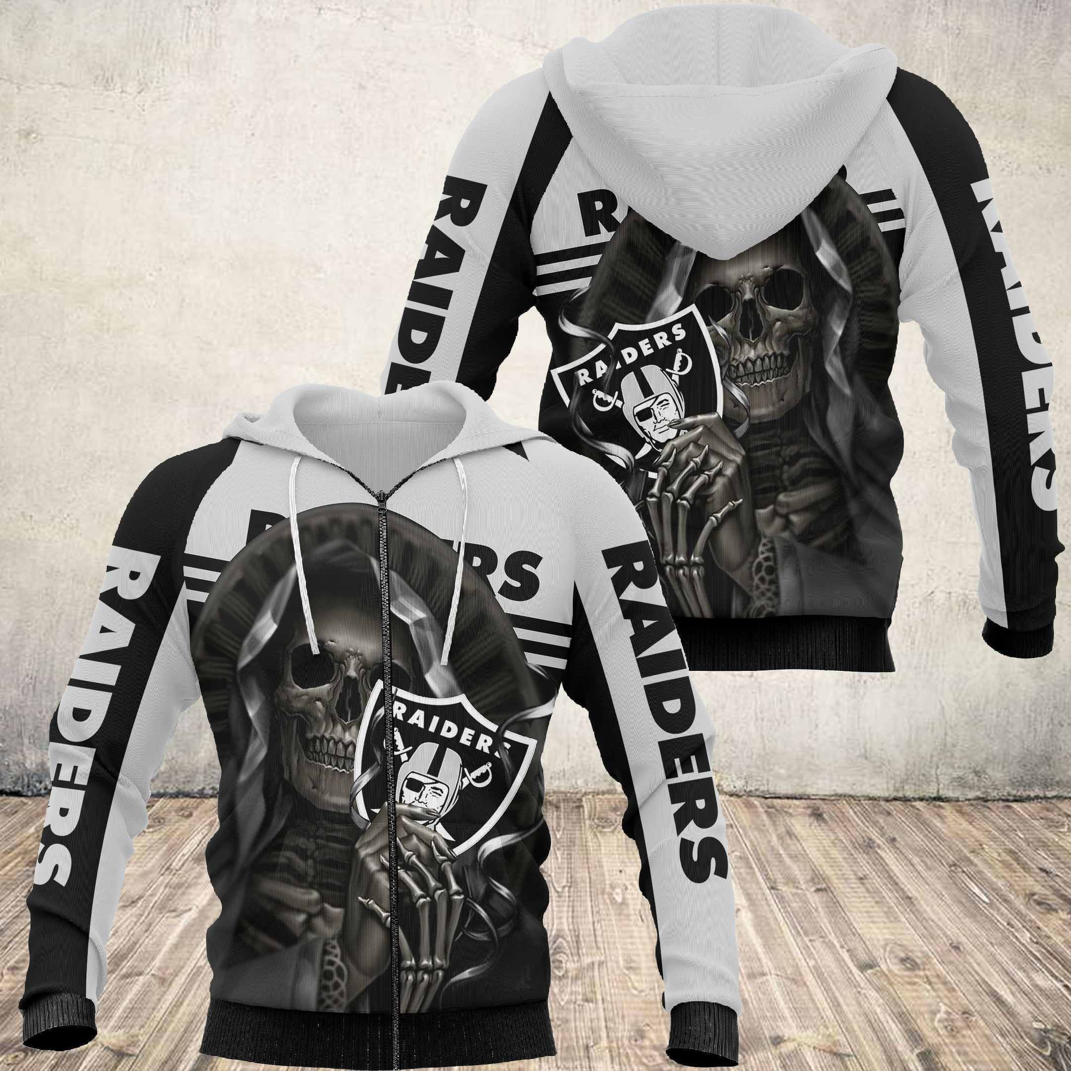 Oakland Raiders 3D All Over Print Hoodie, Zip Hoodie