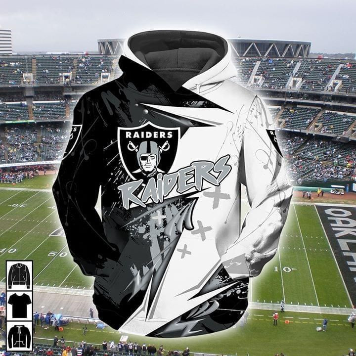 Oakland Raiders 3D All Over Print Hoodie, Zip Hoodie
