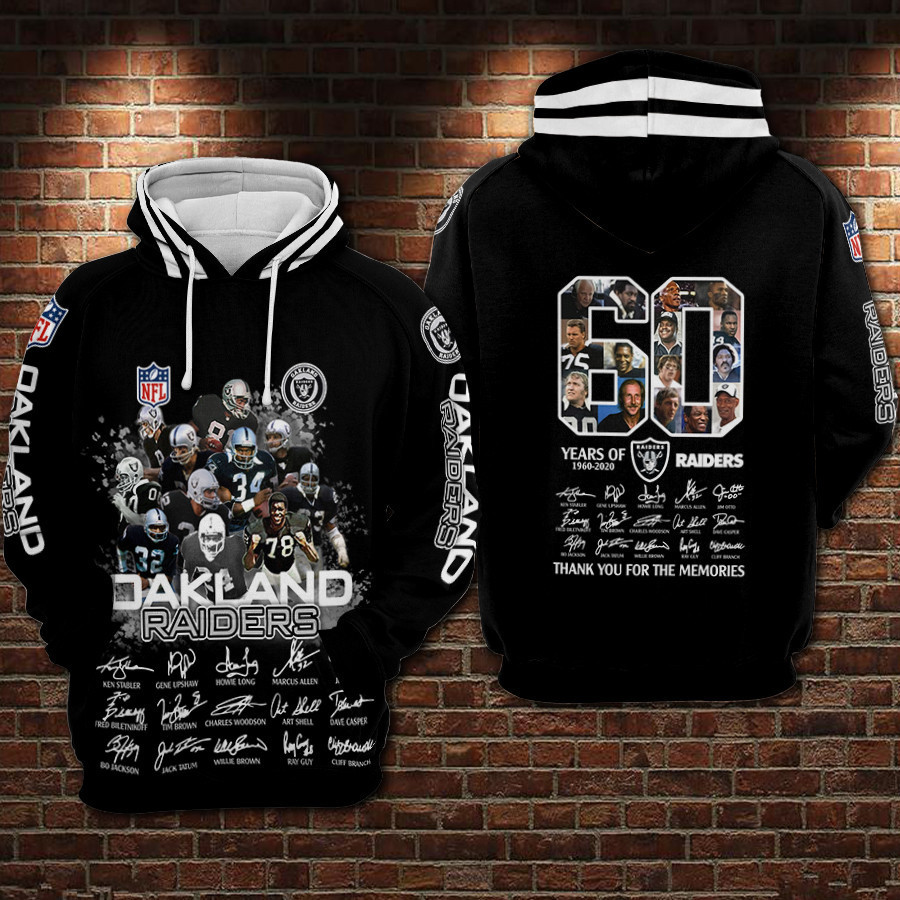 Oakland Raiders 3D All Over Print Hoodie, Zip Hoodie