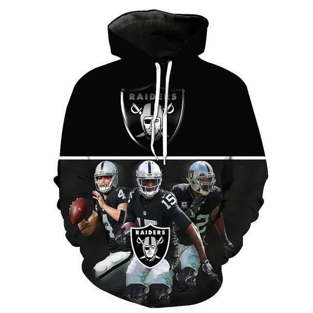 Oakland Raiders 3D All Over Print Hoodie, Zip Hoodie