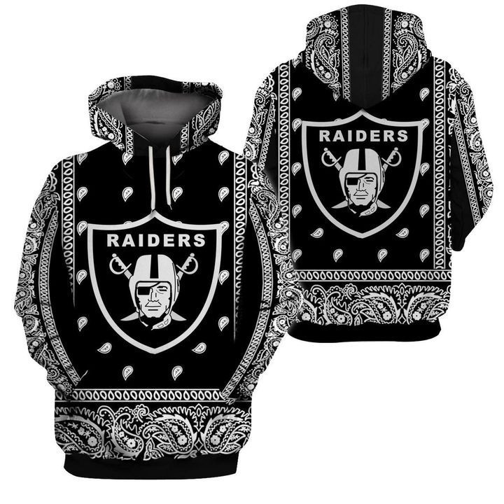Oakland Raiders 3D All Over Print Hoodie, Zip Hoodie