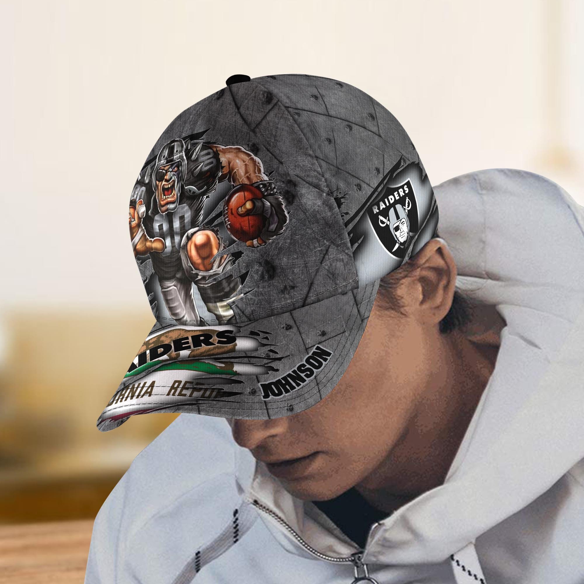 Oakland Raiders Custom Name Classic Caps Trucker Hats Custom Hats Gifts For Men & Women