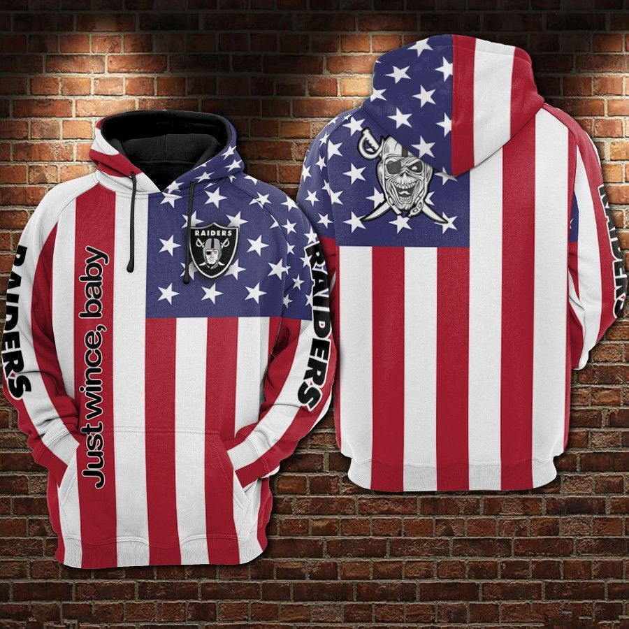 Oakland Raiders Ncaa Football Flag American 3D All Over Print Hoodie, Zip Hoodie