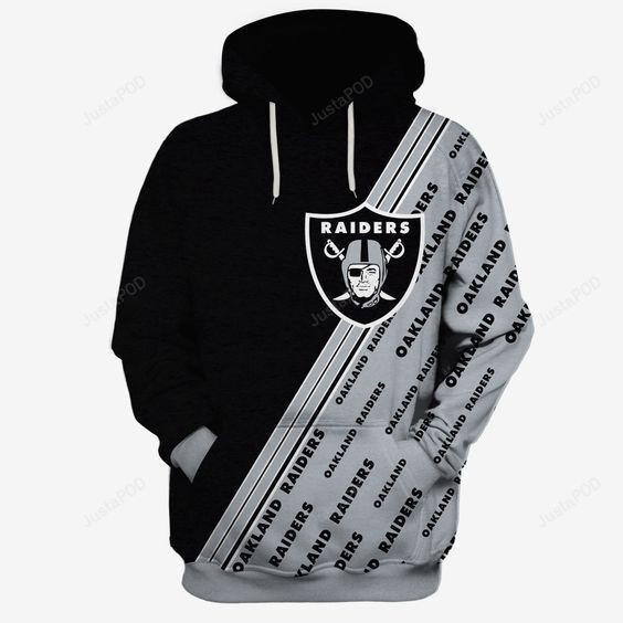 Oakland Raiders Ncaa Football Many Logo 3D All Over Print Hoodie, Zip Hoodie