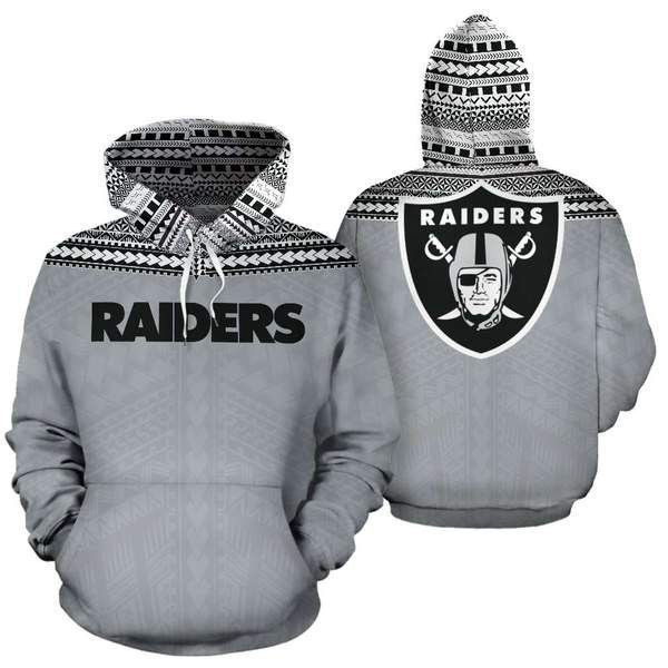 Oakland Raiders Ncaa Football Maori Tattoo 3D All Over Print Hoodie, Zip Hoodie