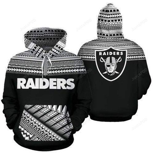 Oakland Raiders Ncaa Football Maori Tattoo V2 3D All Over Print Hoodie, Zip Hoodie