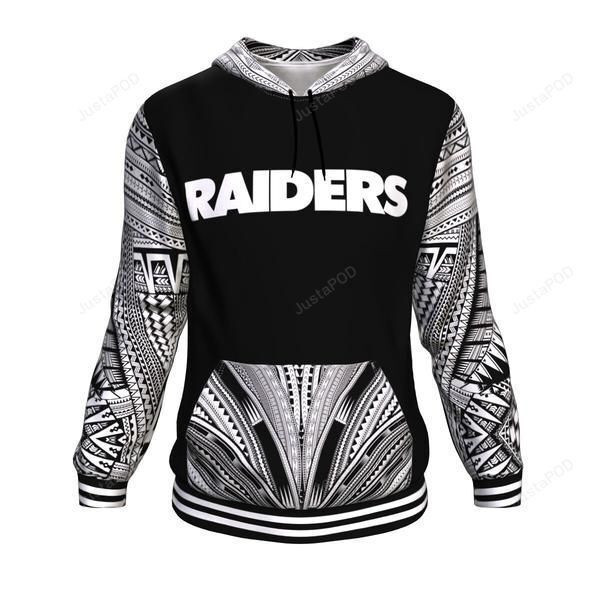 Oakland Raiders Ncaa Football Maori Tattoo V2 3D All Over Print Hoodie, Zip Hoodie