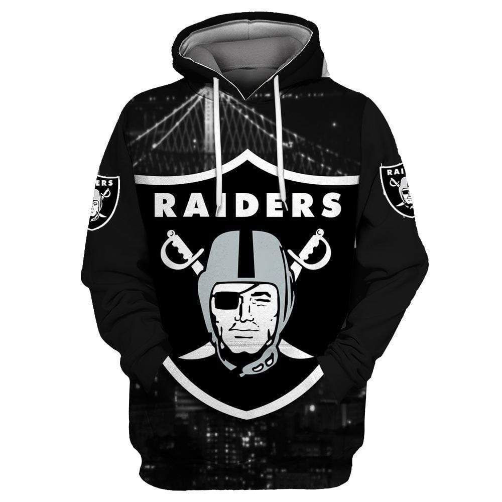 Oakland Raiders Pocket 3D All Over Print Hoodie, Zip Hoodie