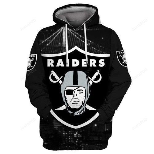 Oakland Raiders Pocket 3D All Over Print Hoodie, Zip Hoodie
