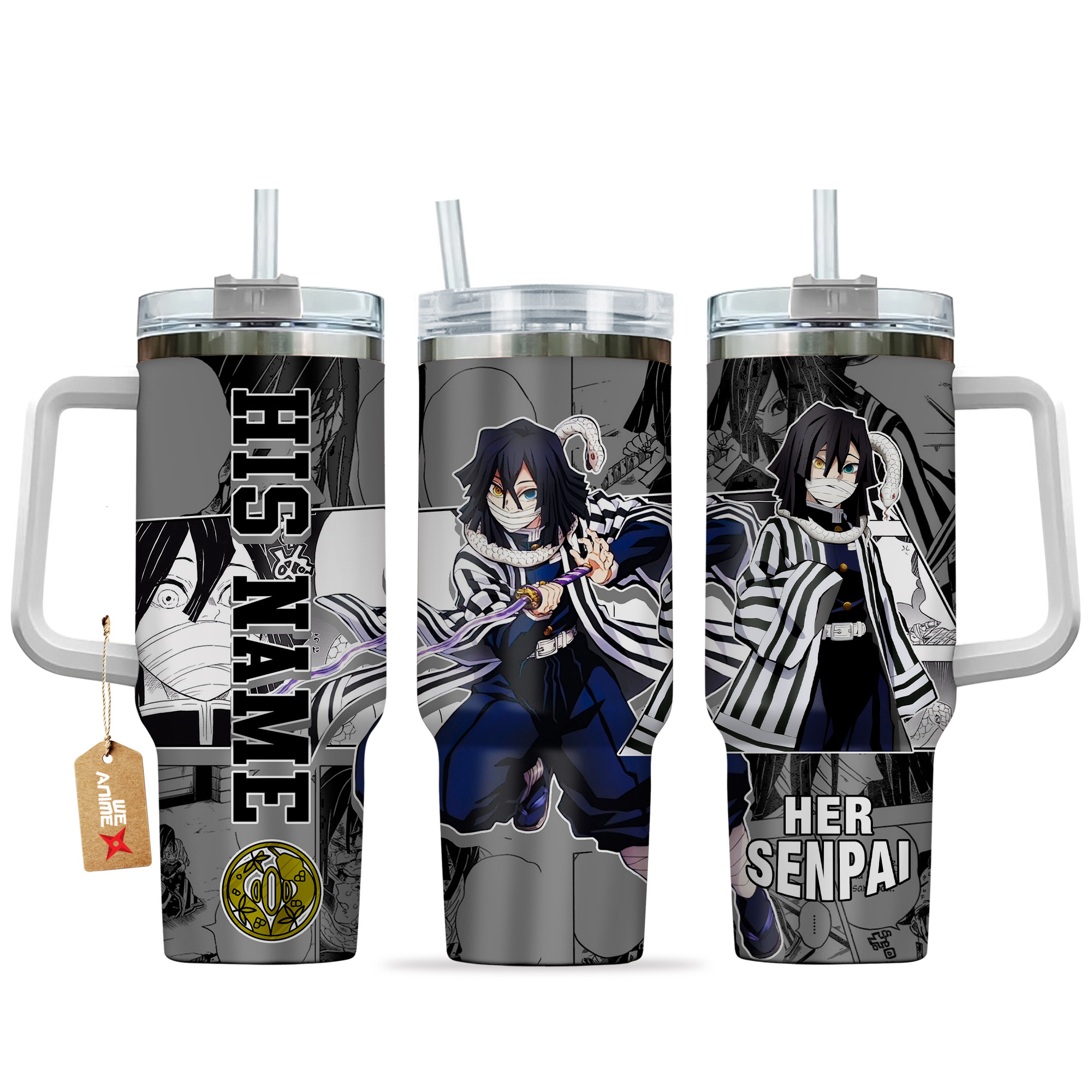 Obanai Iguro Demon Slayer Anime Custom Stanley Cup 40 oz 30 oz Tumbler With HandleTVC2301135