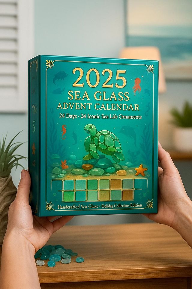 Ocean Lovers Advent Calendar 2025 – 24 Sea Glass Ornaments Holiday Countdown - Image 4
