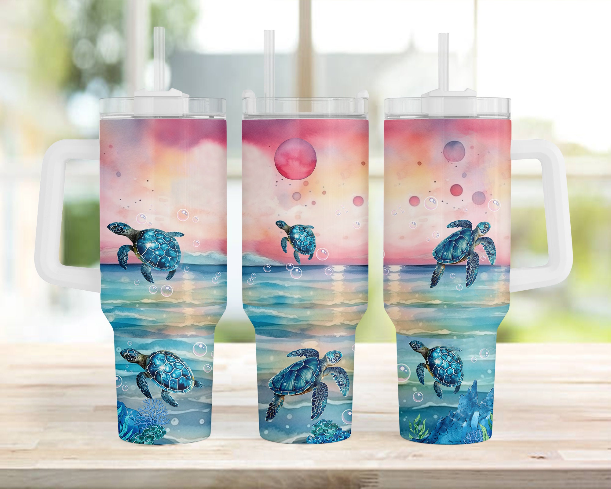 Ocean Sea Turtles Custom Stanley Cup 40 oz 30 oz Tumbler With HandleTVC2301959