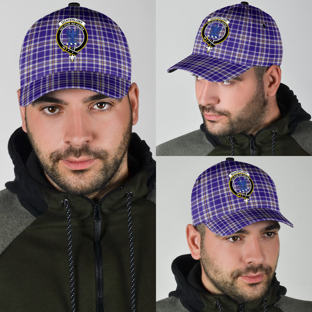 Ochterlony Tartan Baseball Cap, Tartan Plaid Cap with Family Crest K23 Trucker Hats Custom Hats Gifts For Men & Women