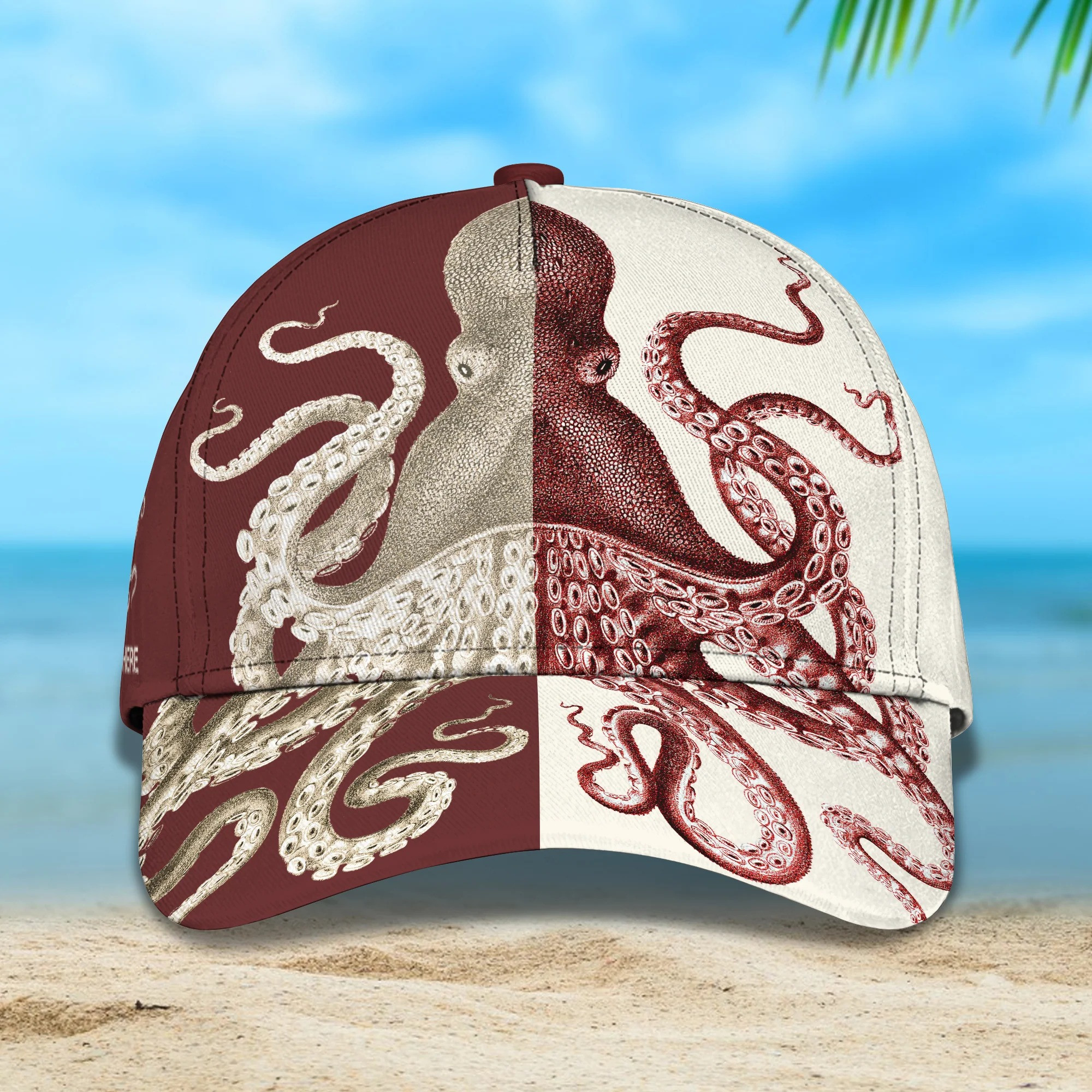 Octopus Cap, Personalized Octopus 3D Cap for Men,Women, Custom Name Hat for Octopus Lovers Trucker Hats Custom Hats Gifts For Men & Women