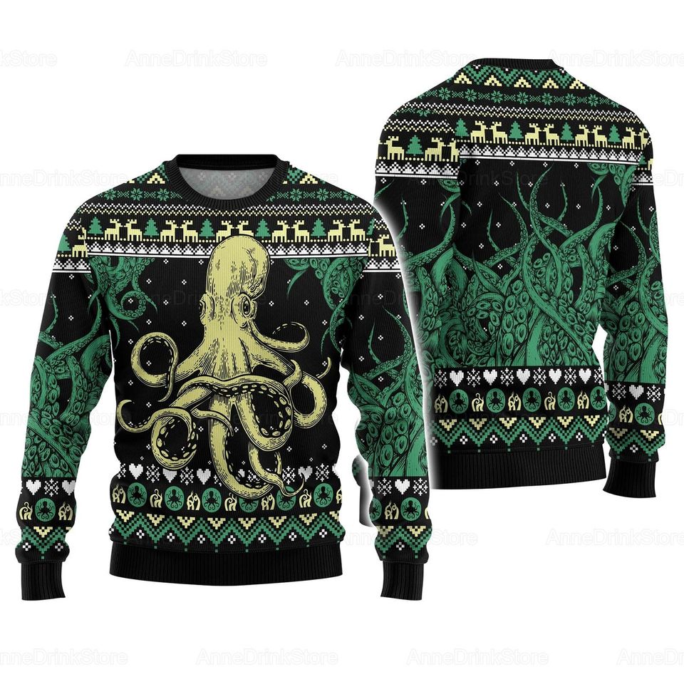 Octopus Ugly Christmas Sweater