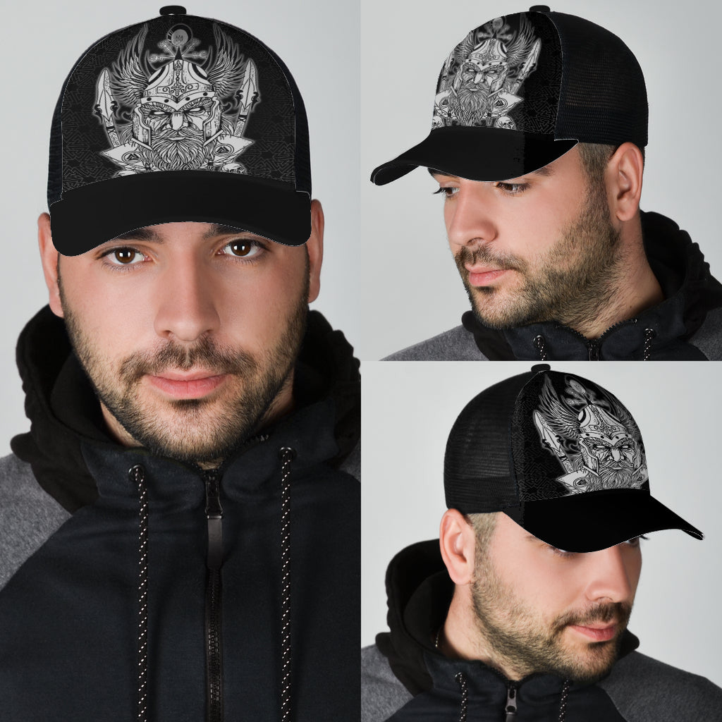 Odin And Wolf Viking Homeset Mesh Back Cap Trucker Hats Custom Hats Gifts For Men & Women