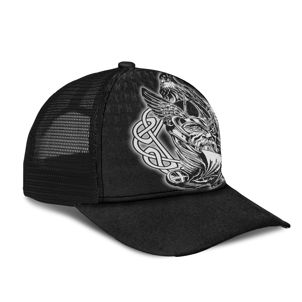 Odin Raven Viking Set Mesh Back Cap Trucker Hats Custom Hats Gifts For Men & Women