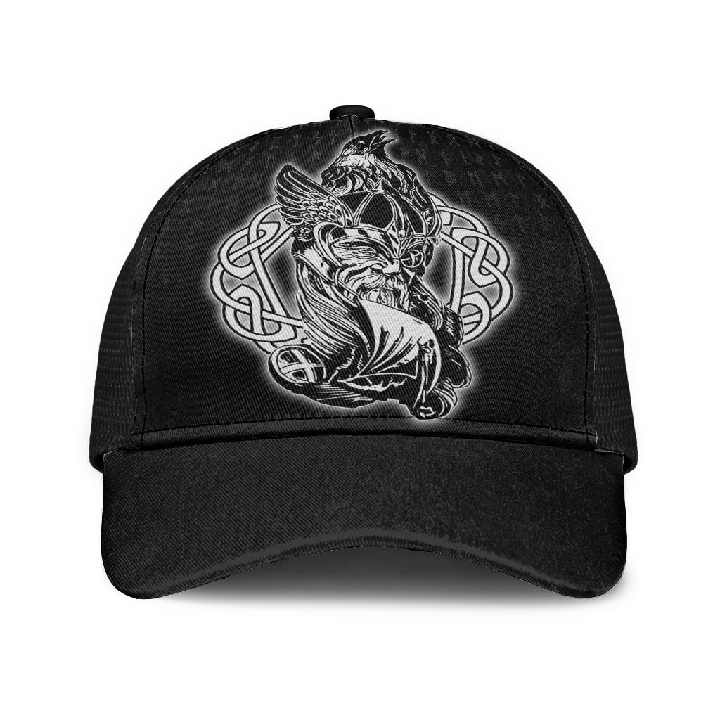 Odin Raven Viking Set Mesh Back Cap Trucker Hats Custom Hats Gifts For Men & Women