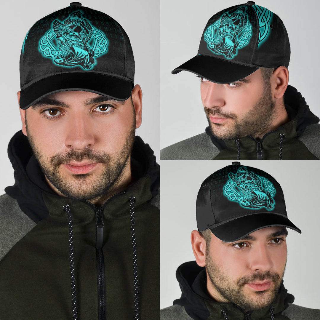 Odin Raven Viking Set Turquoise Classic Cap Trucker Hats Custom Hats Gifts For Men & Women