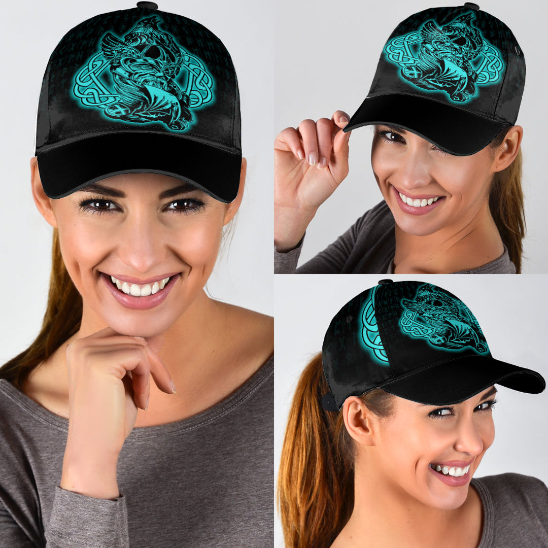 Odin Raven Viking Set Turquoise Classic Cap Trucker Hats Custom Hats Gifts For Men & Women