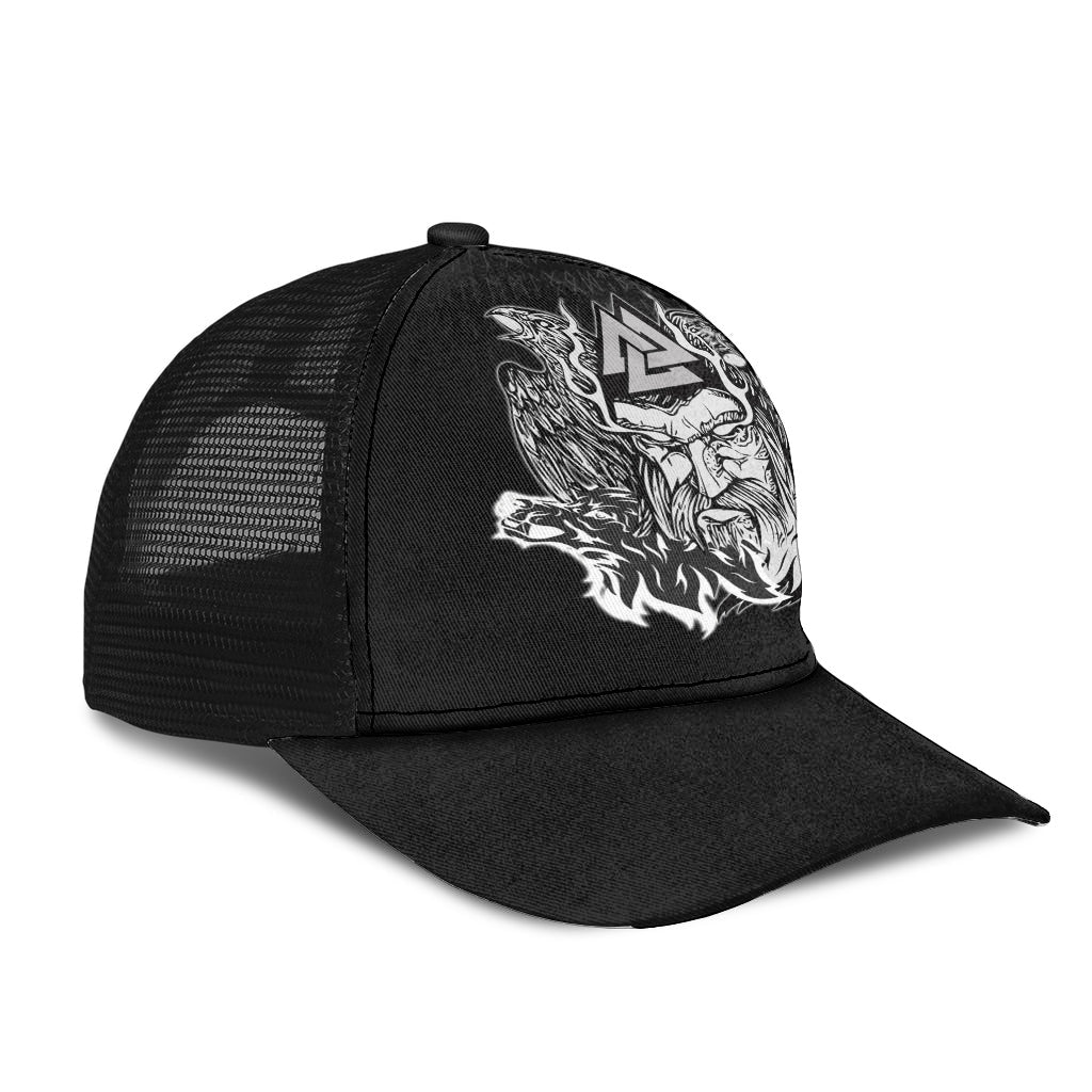 Odin Viking Set Mesh Back Cap Trucker Hats Custom Hats Gifts For Men & Women