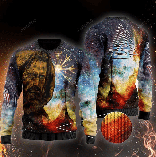 Odin Viking Ugly Ugly Christmas Sweater Adult 3D Funny Matching for family