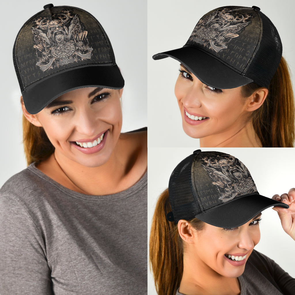 Odin with Hugin and Munin Mesh Back Cap Trucker Hats Custom Hats Gifts For Men & Women