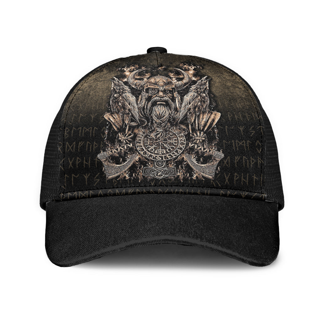 Odin with Hugin and Munin Mesh Back Cap Trucker Hats Custom Hats Gifts For Men & Women