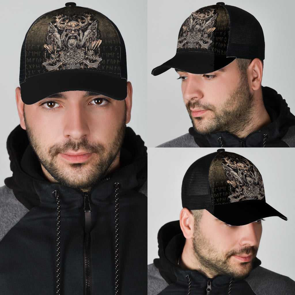 Odin with Hugin and Munin Mesh Back Cap Trucker Hats Custom Hats Gifts For Men & Women