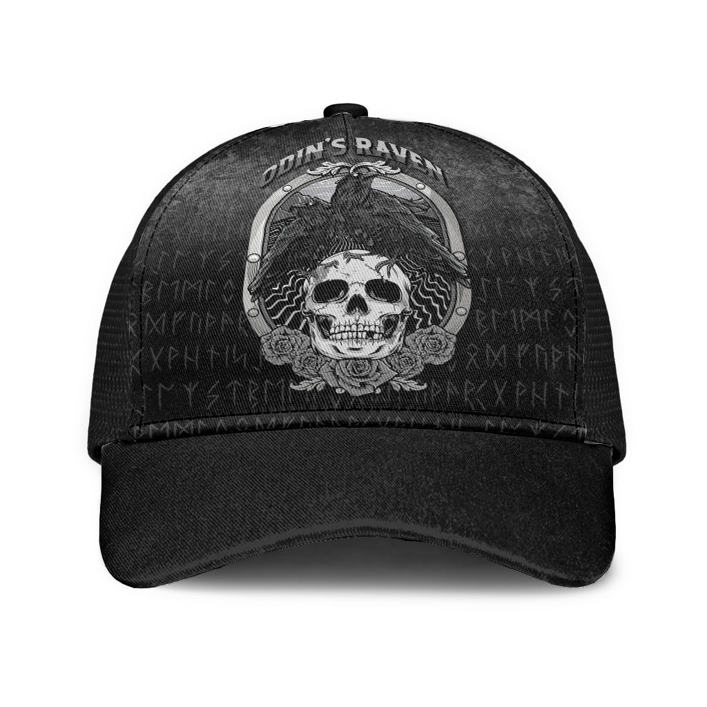 Odins Raven Norse Mythology Ravens Midgard Birds Crow Mesh Back Cap Trucker Hats Custom Hats Gifts For Men & Women