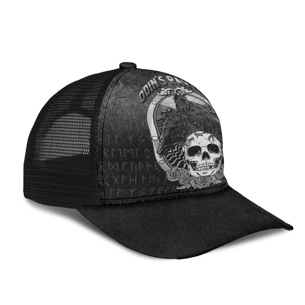 Odins Raven Norse Mythology Ravens Midgard Birds Crow Mesh Back Cap Trucker Hats Custom Hats Gifts For Men & Women