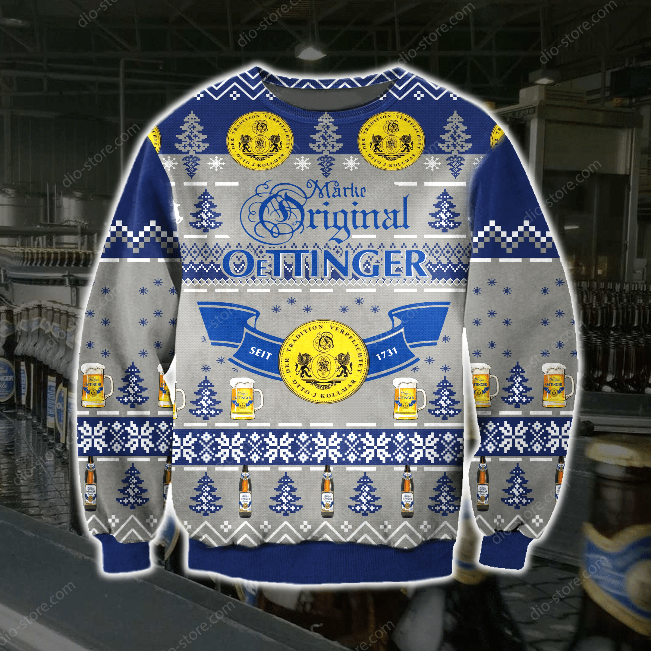 Oettinger Knitting Pattern 3D Print Ugly Christmas Sweater Adult 3D Funny Matching for family