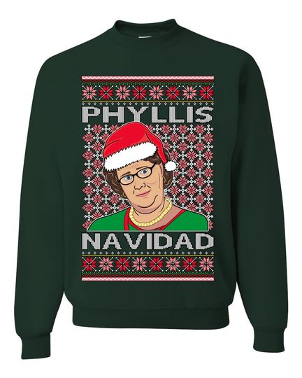 Office Phyllis Navidad Happy Holiday Ugly Christmas Sweater - Image 17