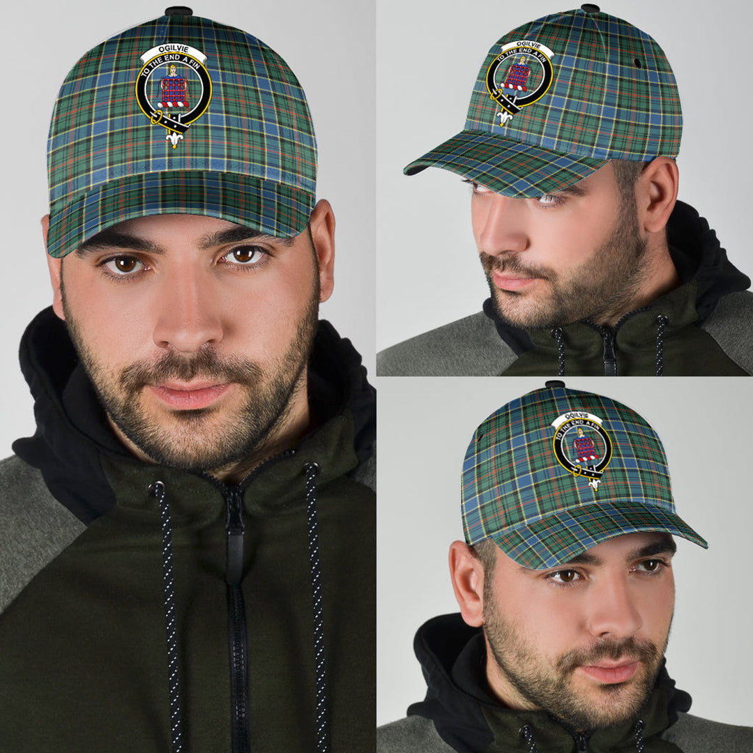 Ogilvie Hunting Ancient Tartan Baseball Cap, Tartan Plaid Cap with Family Crest K23 Trucker Hats Custom Hats Gifts For Men & Women