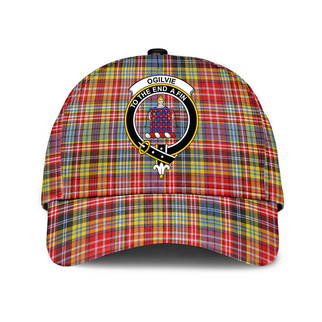 Ogilvie of Airlie Ancient Tartan Baseball Cap, Tartan Plaid Cap with Family Crest K23 Trucker Hats Custom Hats Gifts For Men & Women