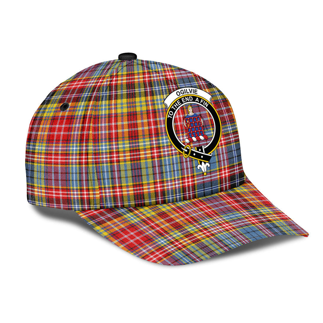 Ogilvie of Airlie Ancient Tartan Baseball Cap, Tartan Plaid Cap with Family Crest K23 Trucker Hats Custom Hats Gifts For Men & Women