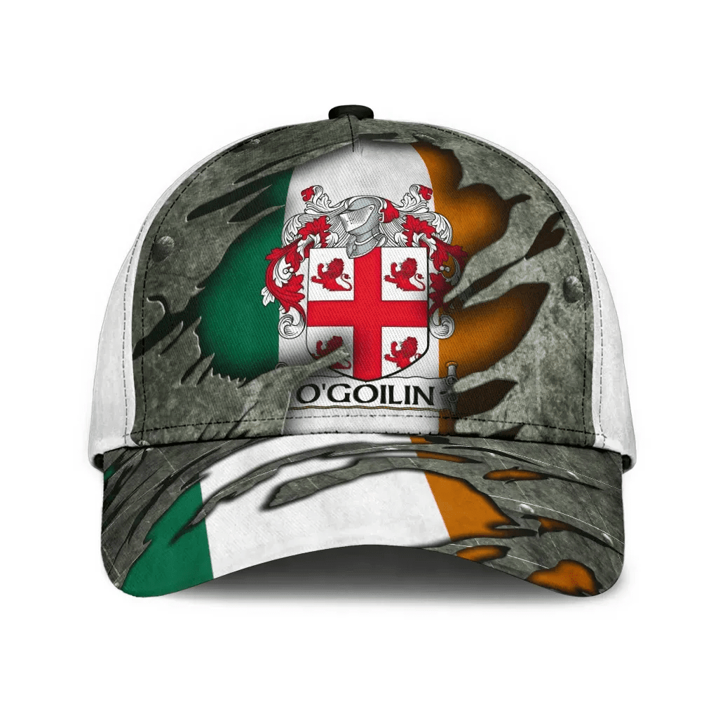 Ogoilin Coat Of Arms - Irish Family Crest Hat Classic Cap 3D Trucker Hats Custom Hats Gifts For Men & Women