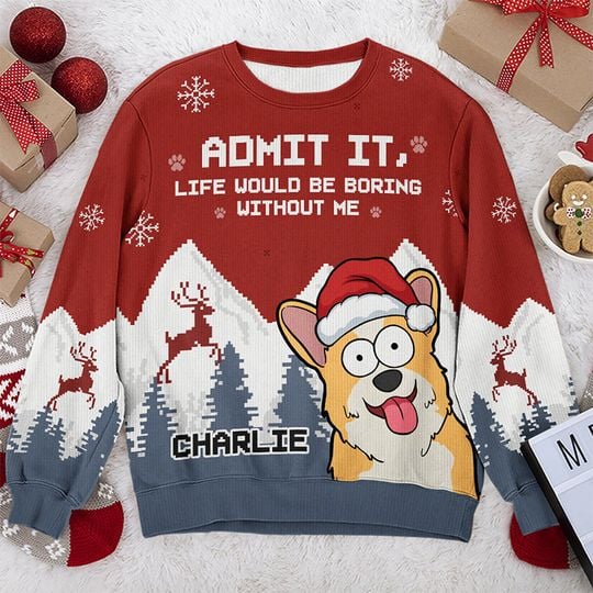 Oh Christmas Treats - Dog & Cat Personalized Ugly Sweatshirt - Christmas Gift For Pet Owners, Pet Lovers - Image 4