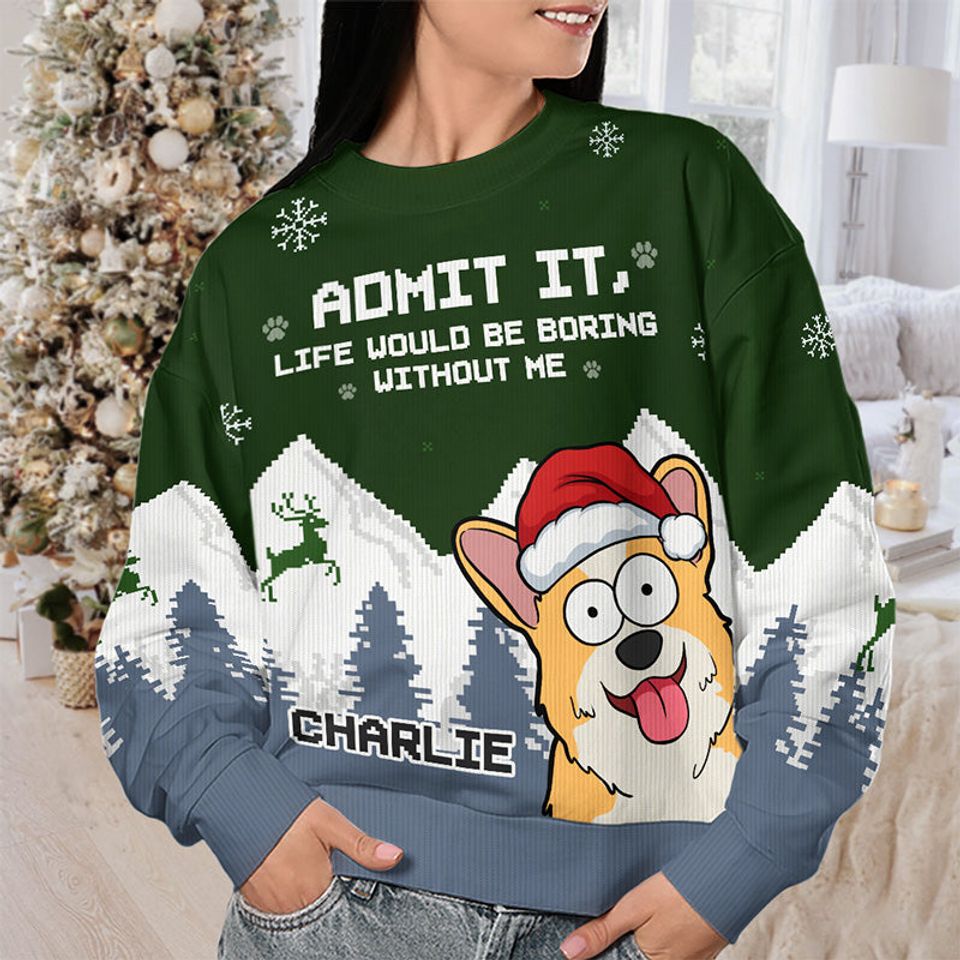 Oh Christmas Treats - Dog & Cat Personalized Ugly Sweatshirt - Christmas Gift For Pet Owners, Pet Lovers - Image 3