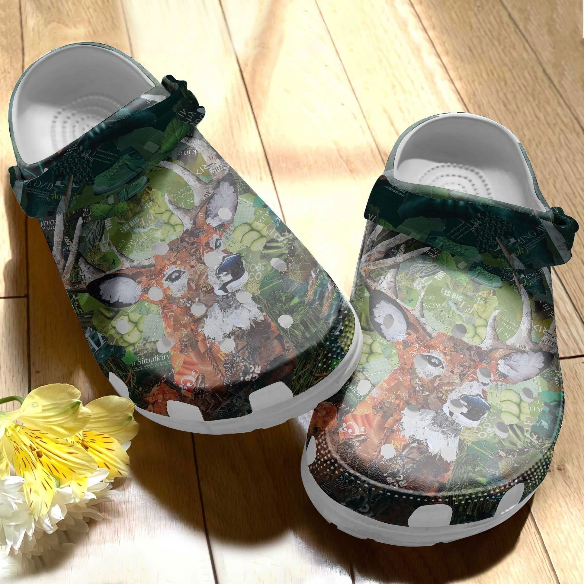 Oh Deer Art Shoes Crocbland Clogs Birthday Gifts For Men Women