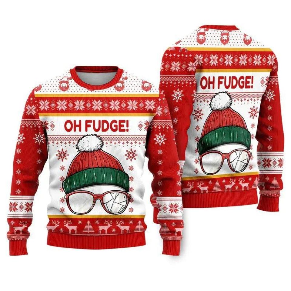 Oh Fudge Ugly Christmas Sweater, A Christmas Story Xmas Sweater, Ralphie Santa Ugly