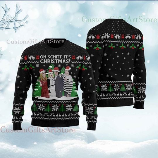 Oh Schitt It's Christmas Ugly Sweater 3D, Christmas - Image 7