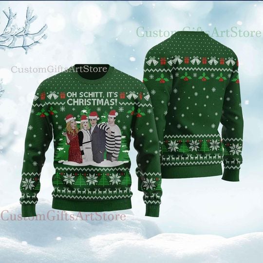 Oh Schitt It's Christmas Ugly Sweater 3D, Christmas - Image 10