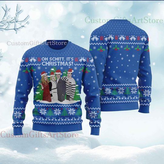 Oh Schitt It's Christmas Ugly Sweater 3D, Christmas - Image 8